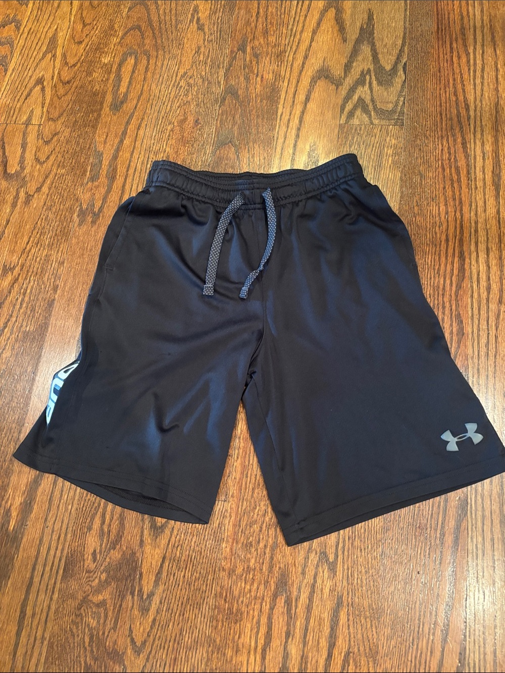 Under Armour youth Black Athletic Training Shorts with Drawstring